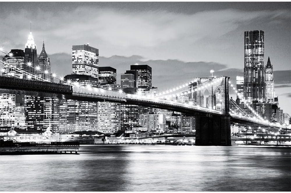 Sfondo del ponte di Brooklyn in bianco e nero