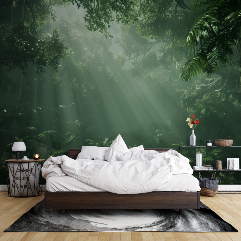 Papier peint immersion dans la foret leroy merlin mur