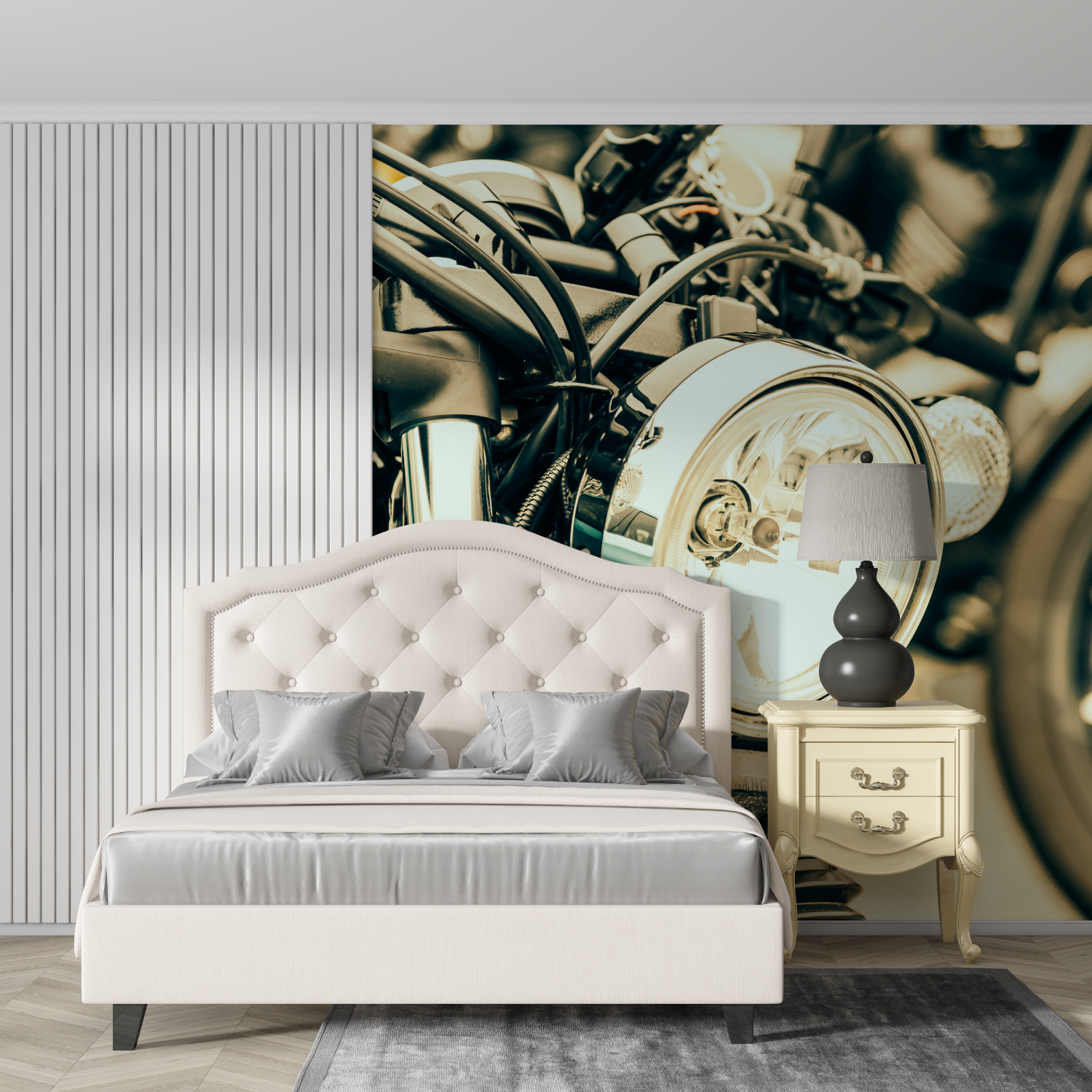 Papier peint moto harley davidson design