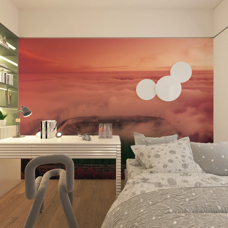 Papier peint panoramique stade de foot chambre adolescents