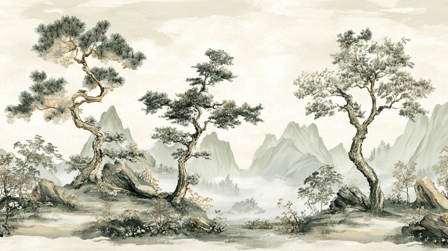 Papier Peint Arbre Chinois