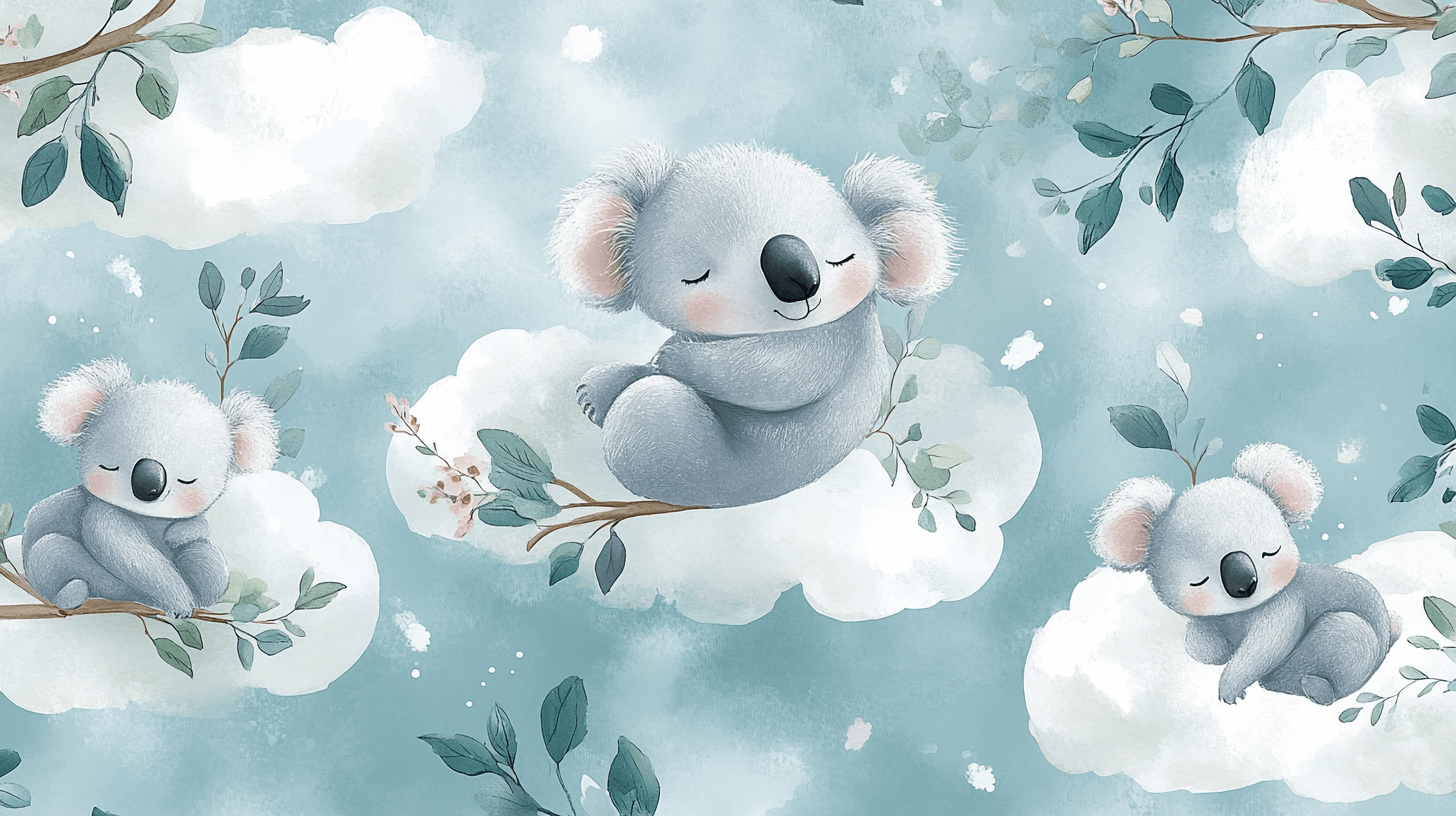 Papier Peint Koala Dans Les Nuages