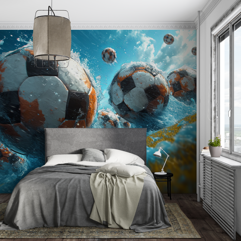 Papiers peint ballon de foot cinema piece ados