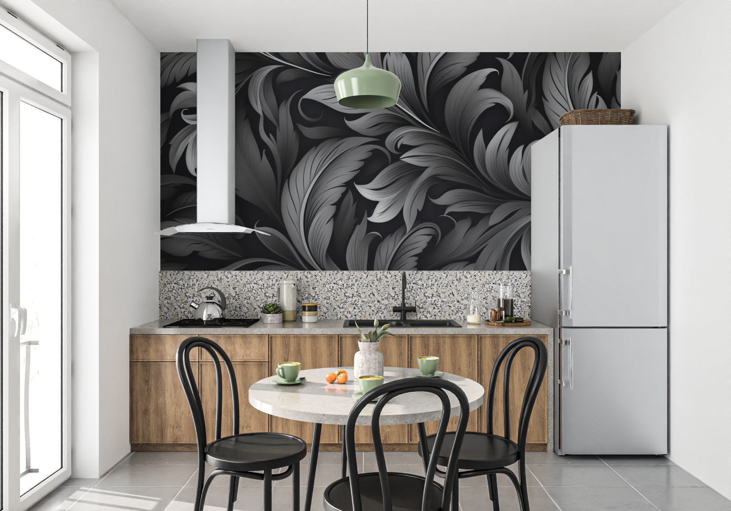 Papier Peint Noir Et Gris - tendance mur