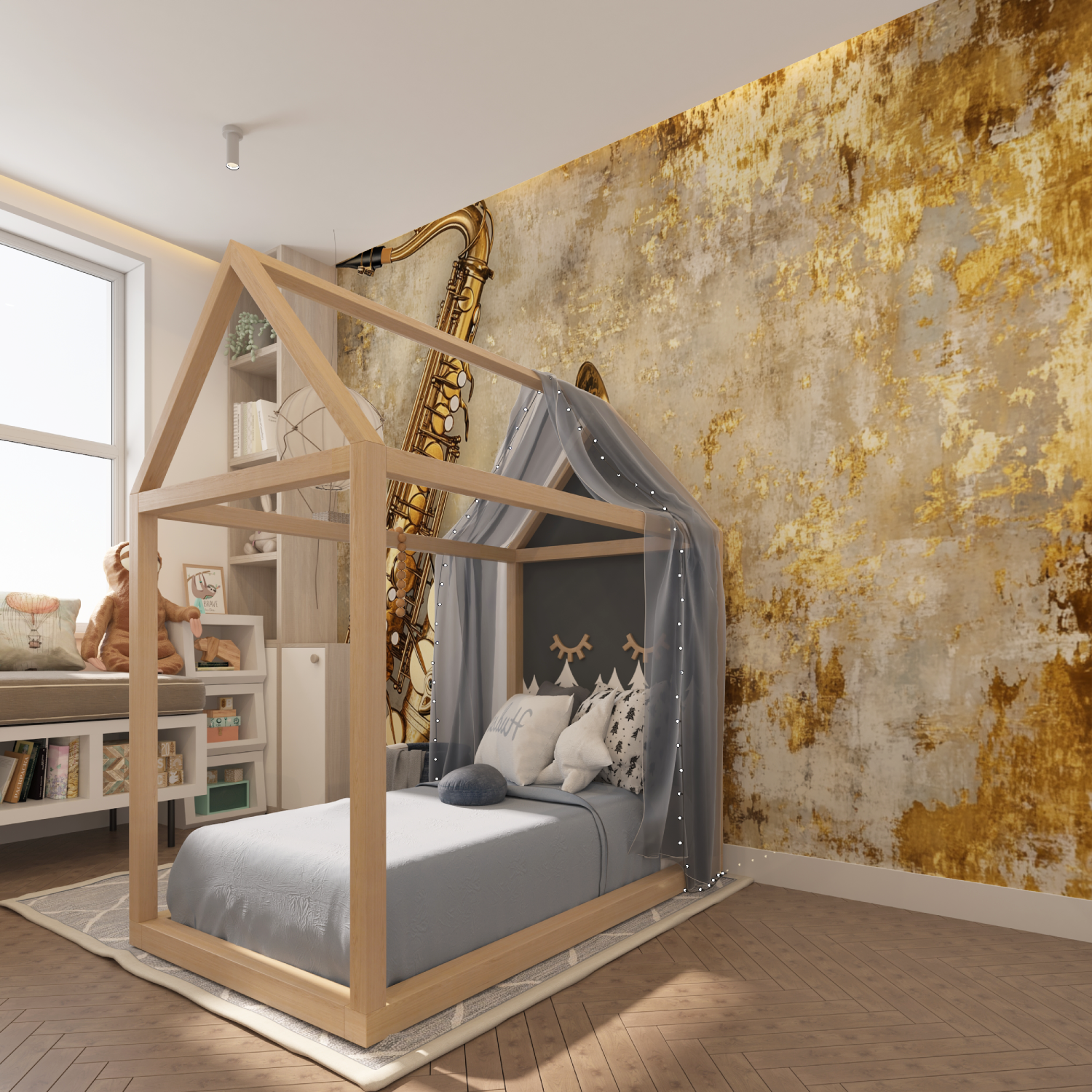 Papier peint jazz vintage tapisserie hero