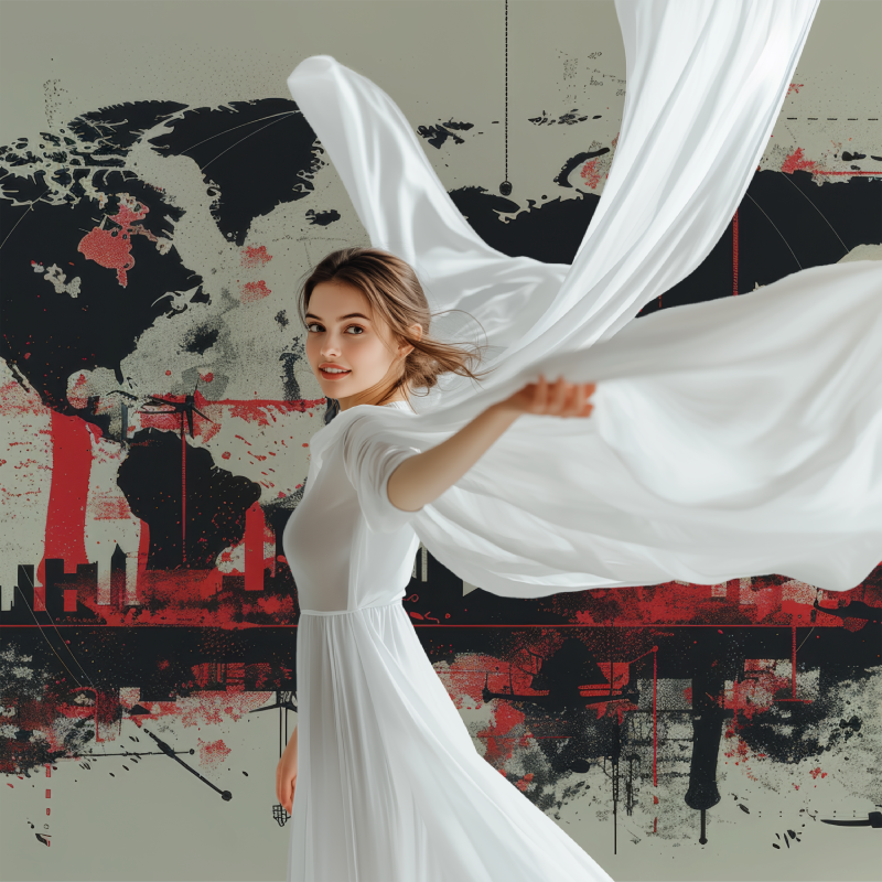 Papier peint carte du monde graffiti rouge modele