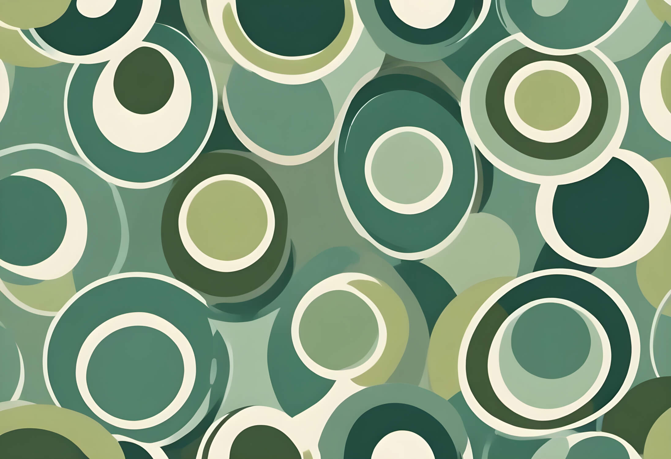 Papier Peint Année 70 Vert