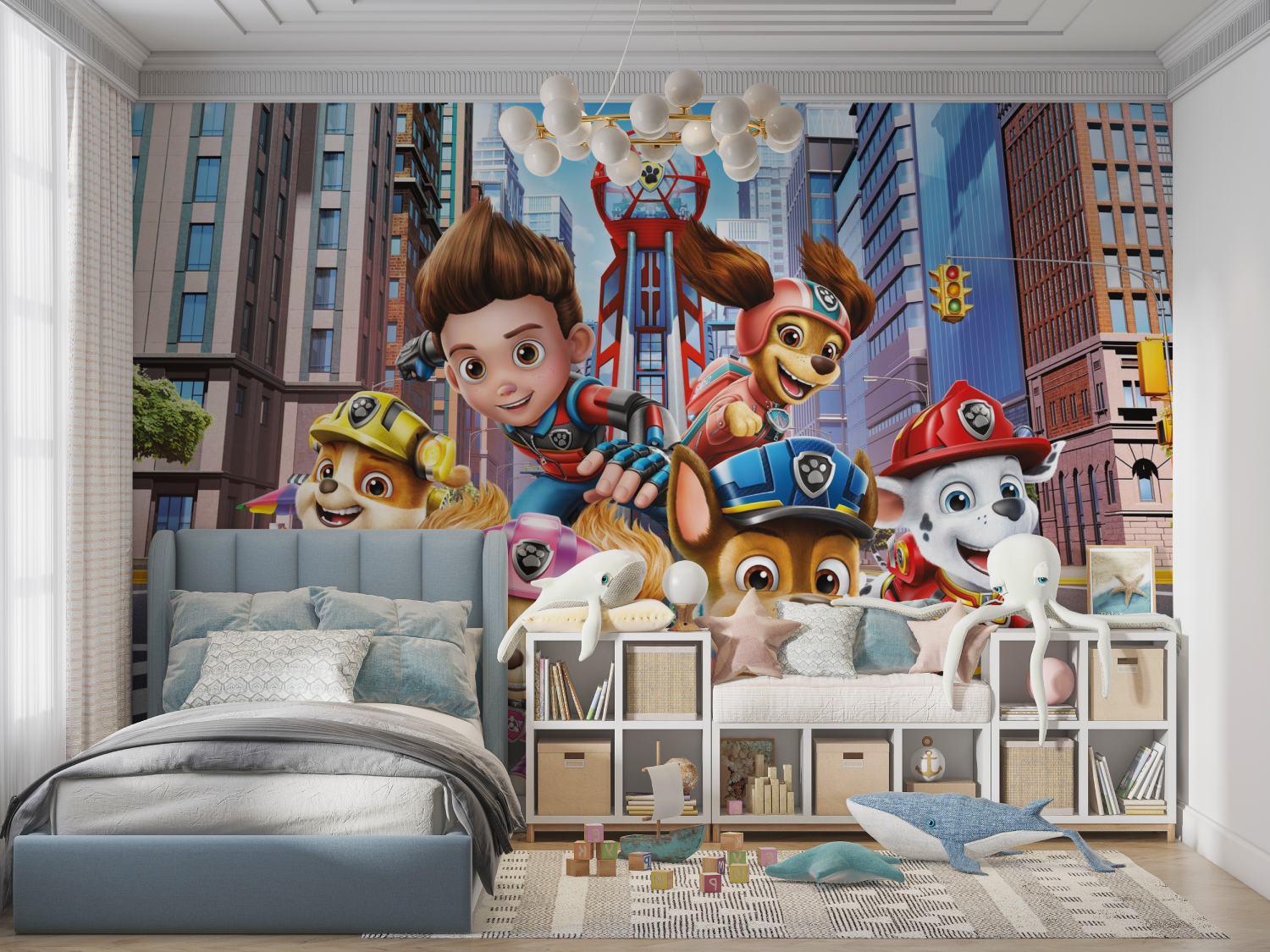 Papier peint pat patrouille dessin anime panoramique garcon