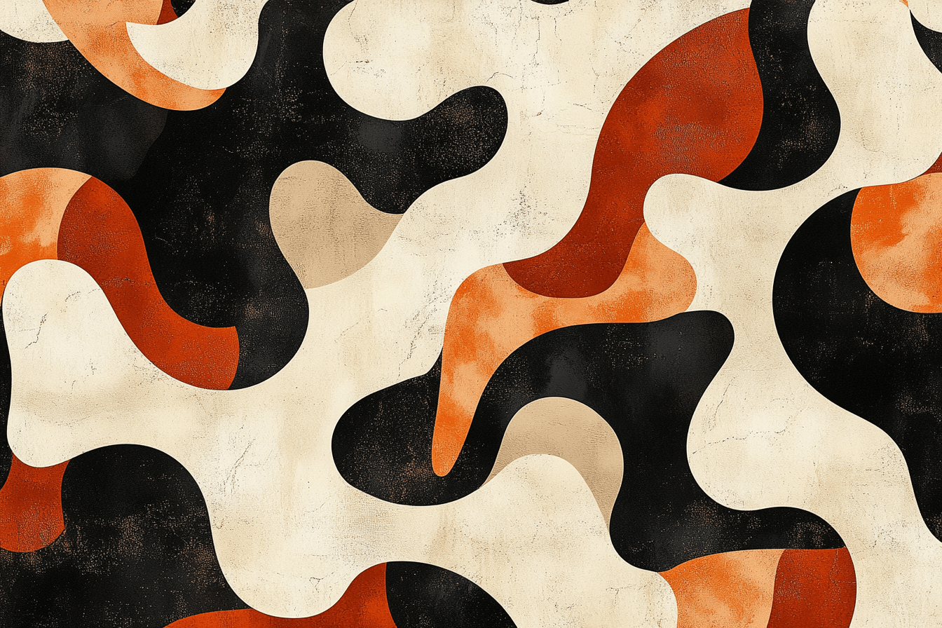 Papier Peint Terracotta Bulles Abstrait