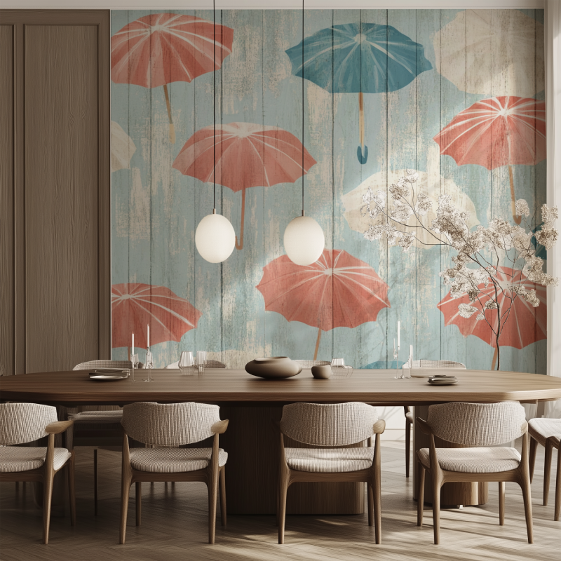 Papier peint vintage deauville salle manger tendance