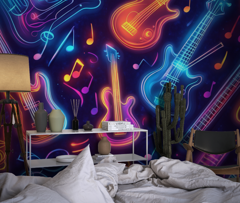 Frise papier peint musique chambre dado1