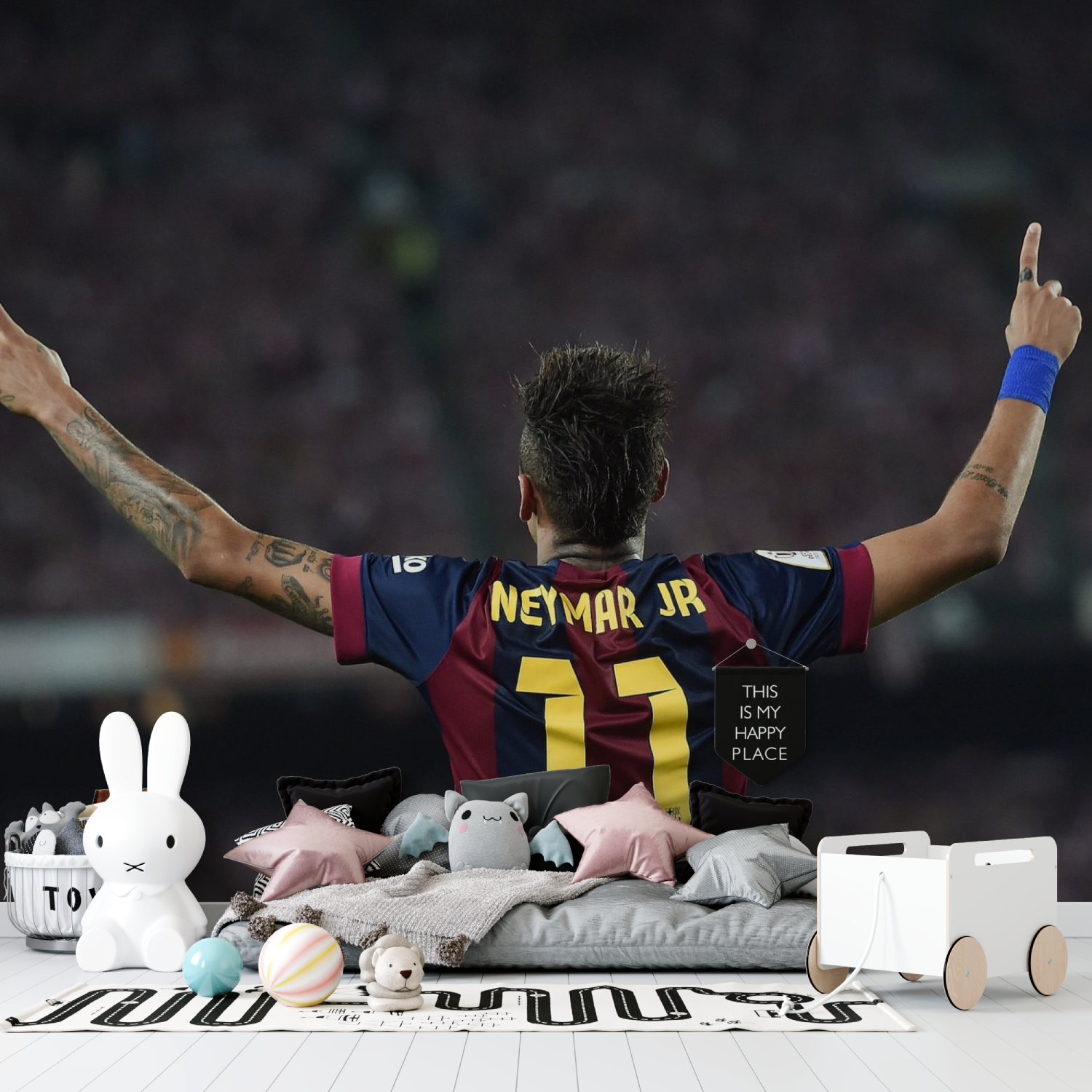 Papier peint foot neymar tapisserie garcon