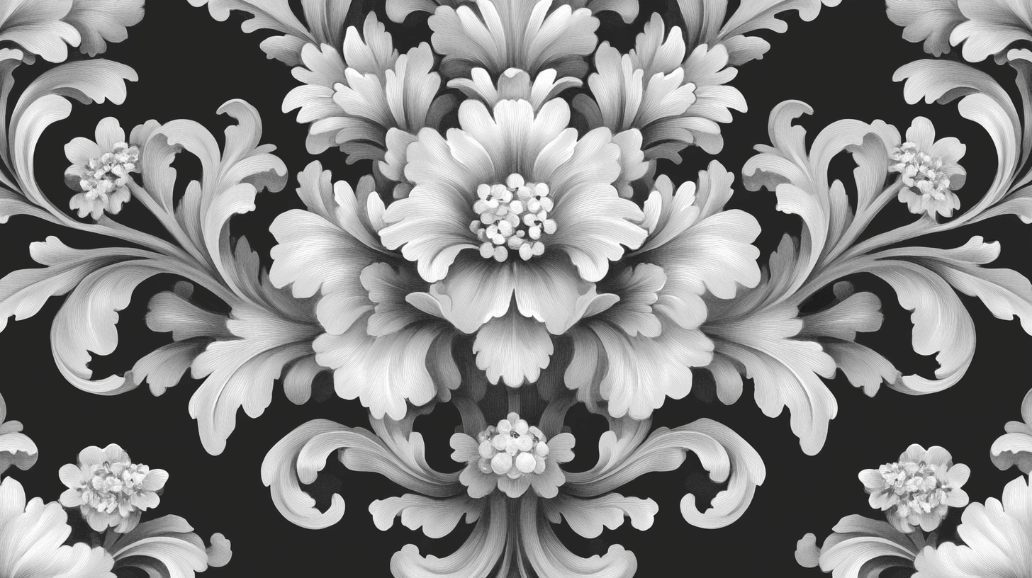 Papier Peint Vintage Gris Et Blanc