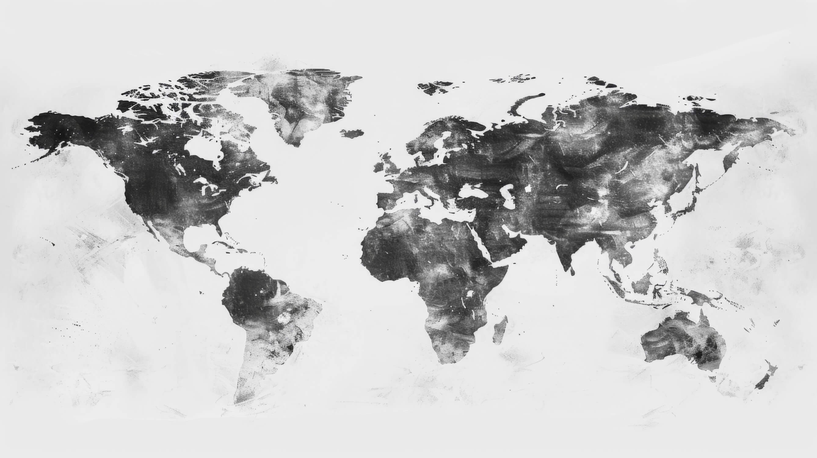 Papier Peint Carte Du Monde Noir Et Blanc