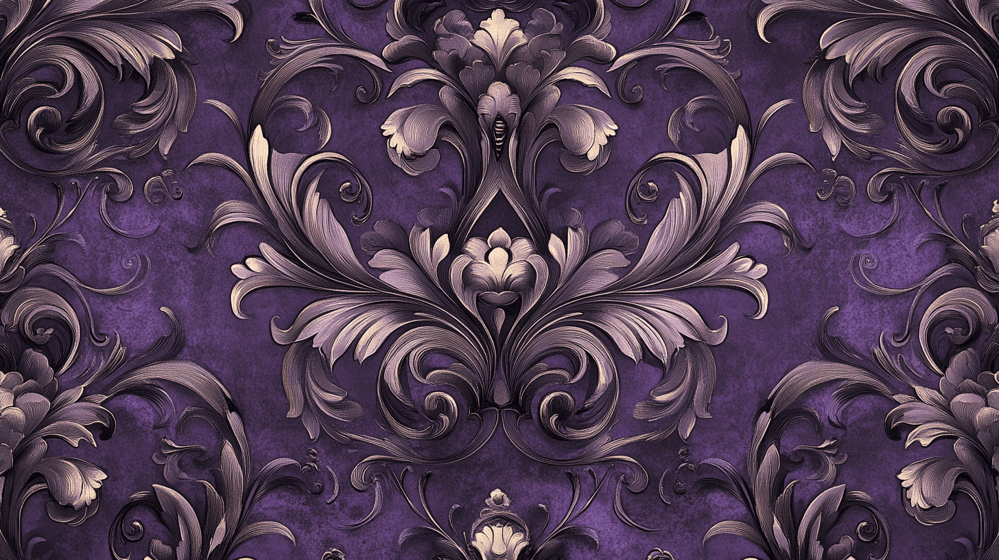 Papier Peint Vintage Gothique Violet