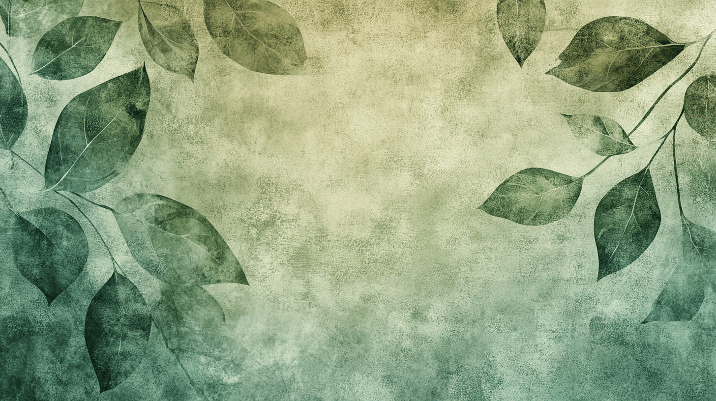 Papier Peint Vintage Vert Feuilles
