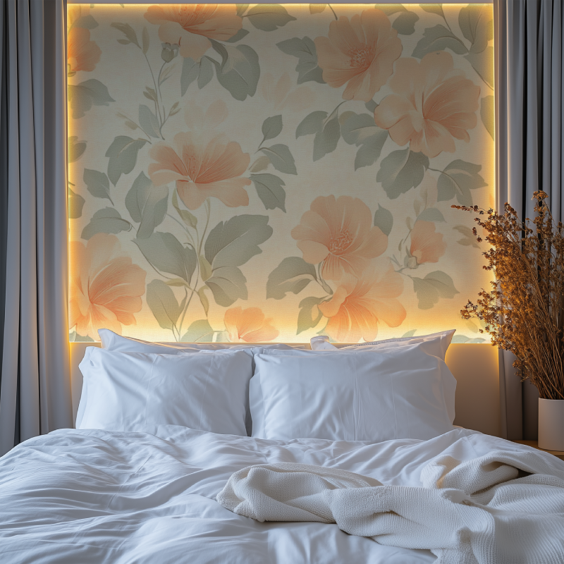 Papier peint vintage moderne chambre premium