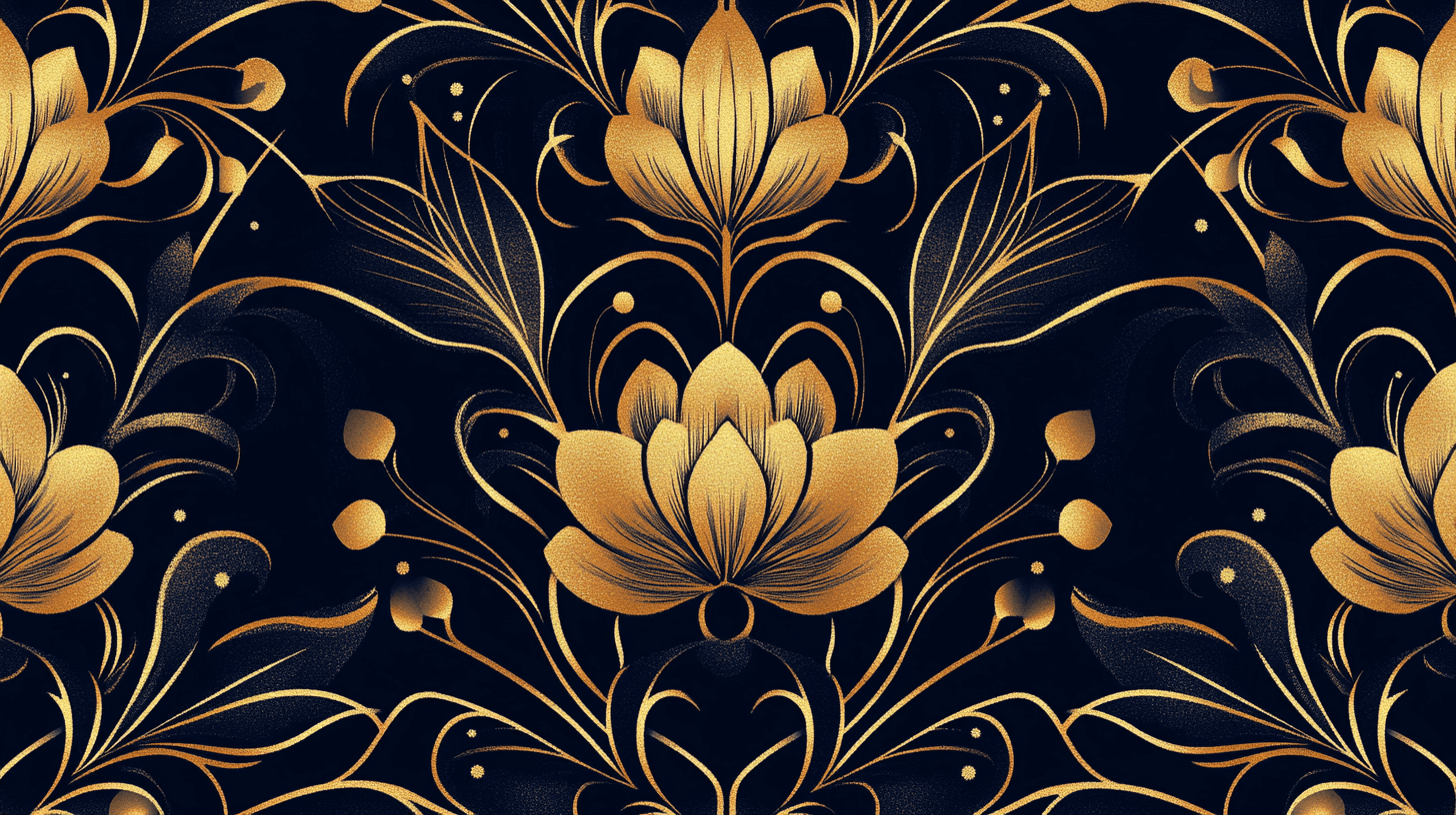 Papier Peint Fleur Art Deco