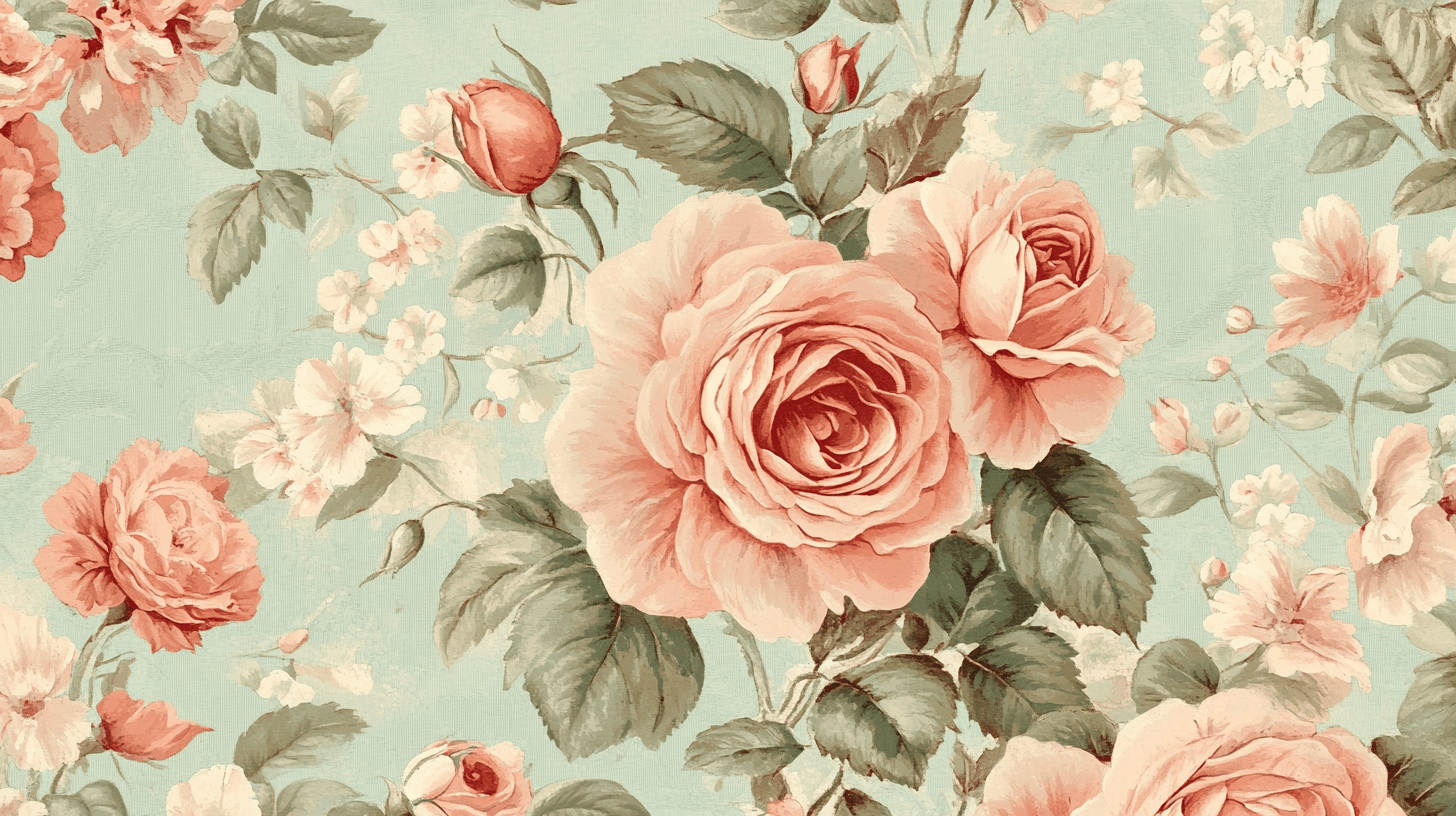 Papier Peint Xxl Fleuri Vintage