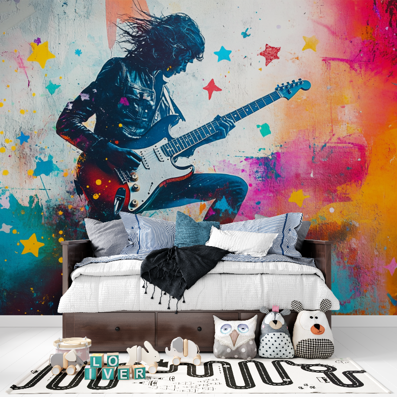 Papier peint fille branchee tapisserie pour ado