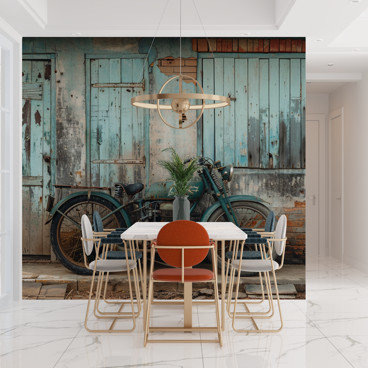 Papier peint moto vintage tendances