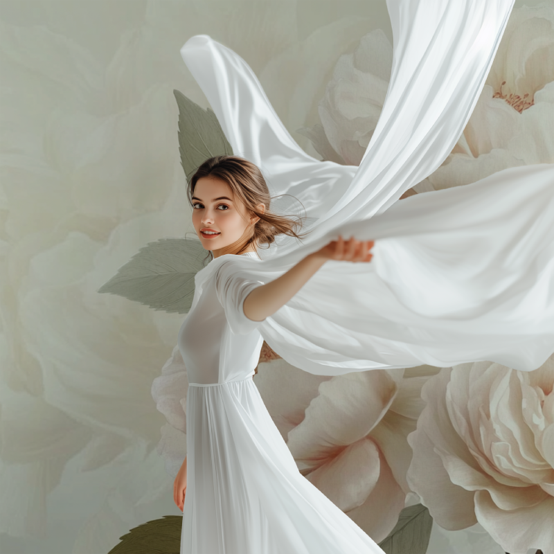 Papier peint a fleur vintage modele