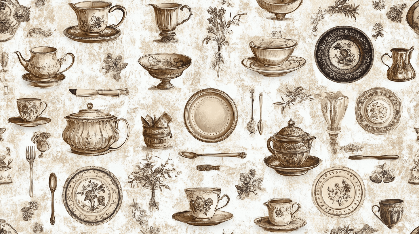 Papier Peint Vintage Cuisine Mural