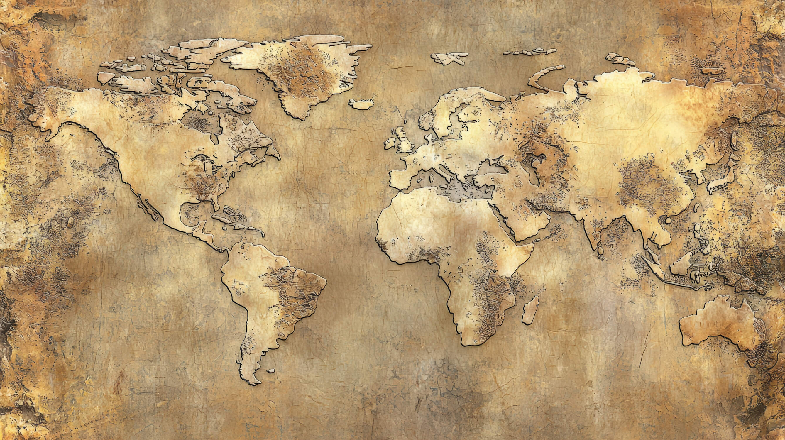 Papier Peint Vieilli Carte Du Monde