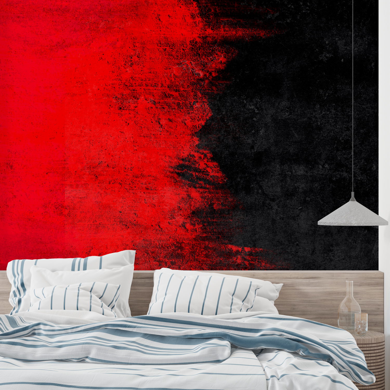 Papier Peint Noir Et Rouge Dégradé - leroy merlin