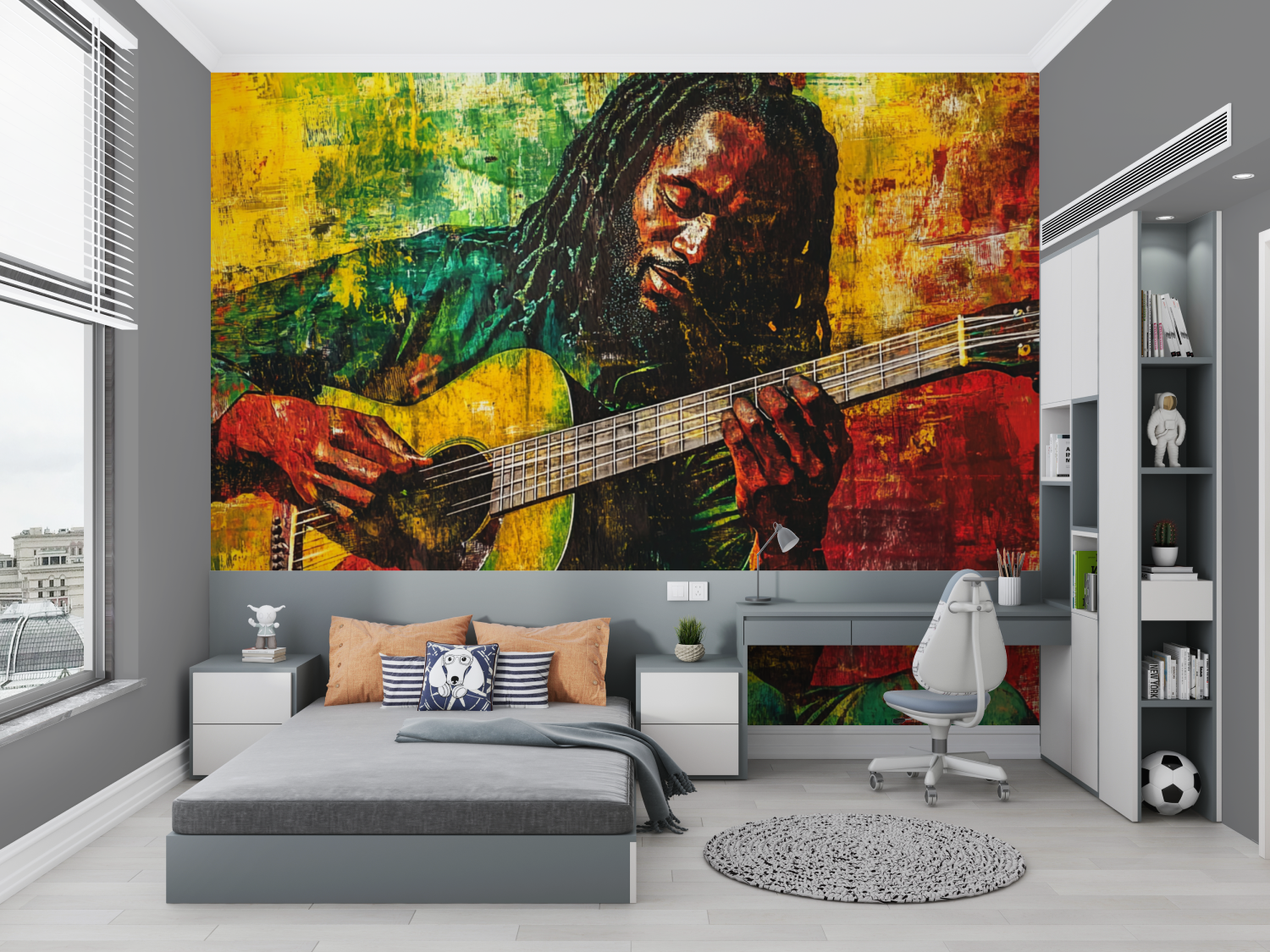 Papier peint bob marley chambre petit