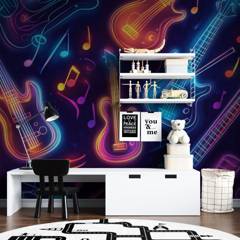 Frise papier peint musique tapisserie chambre ados