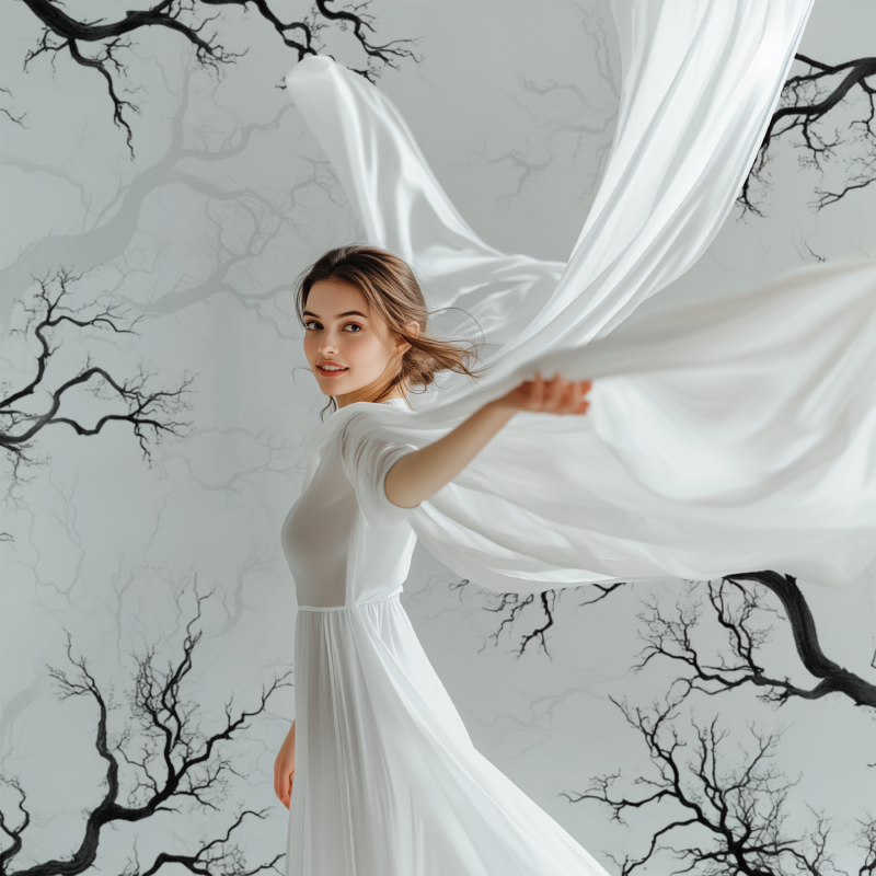 Papier peint arbre noir et banc modele