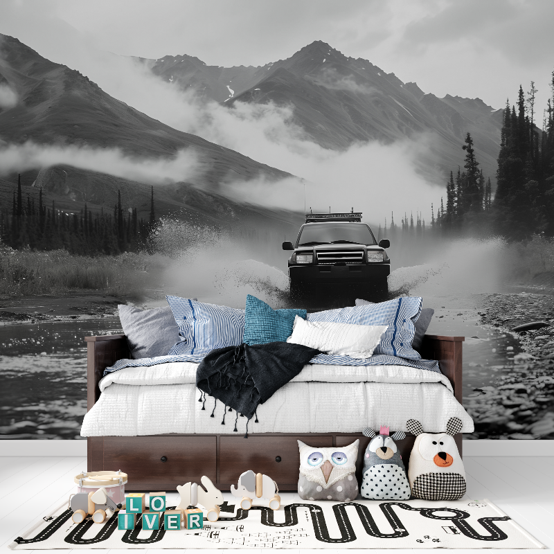 Papier peint pour bureau voiture tapisserie pour ado