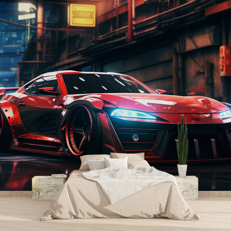 Papier peint voiture tuning de nuit 1815