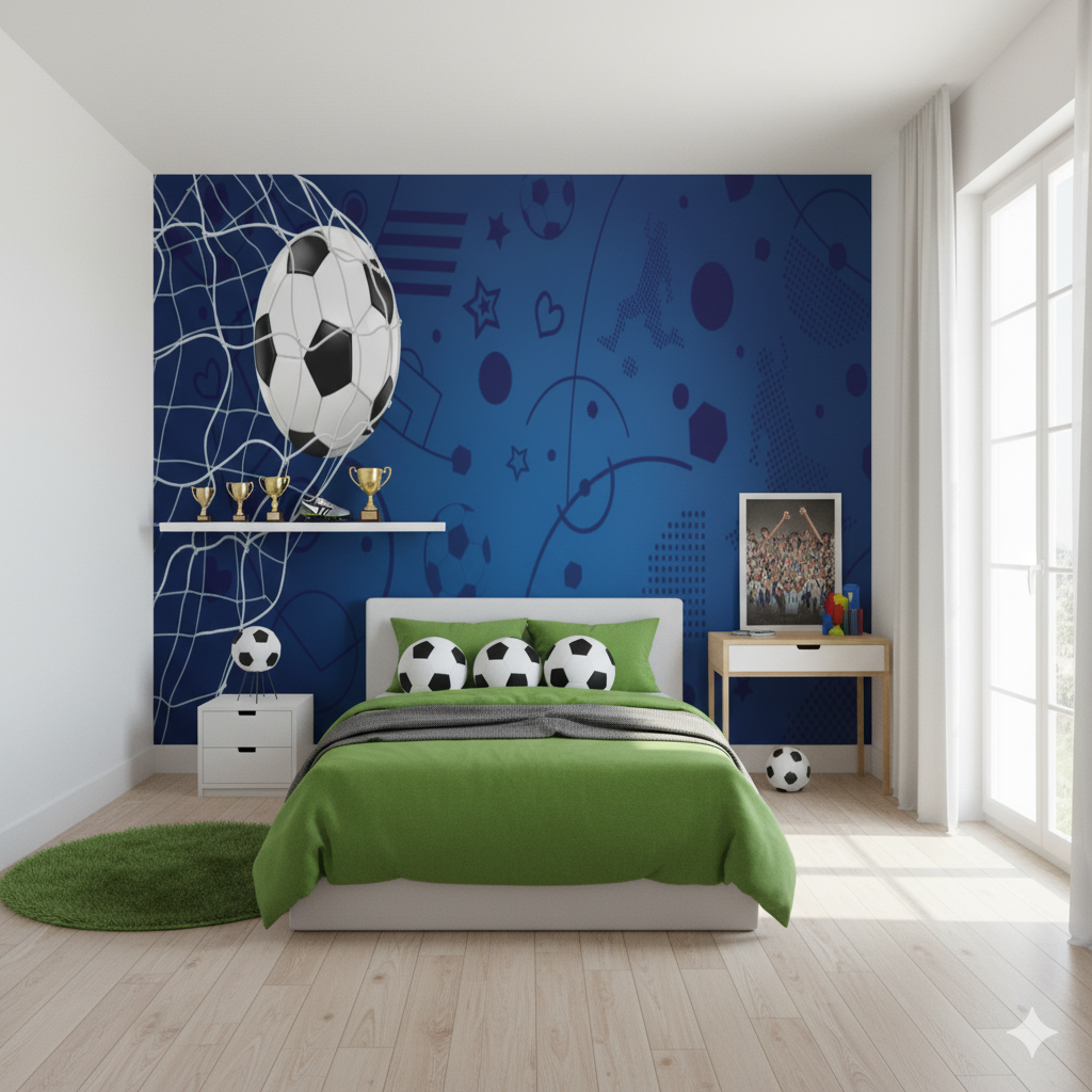Football room wallpaper