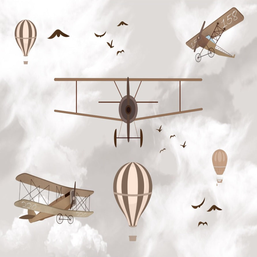 Carta da parati aeroplano <br/> Aliante e acrobazie aeree