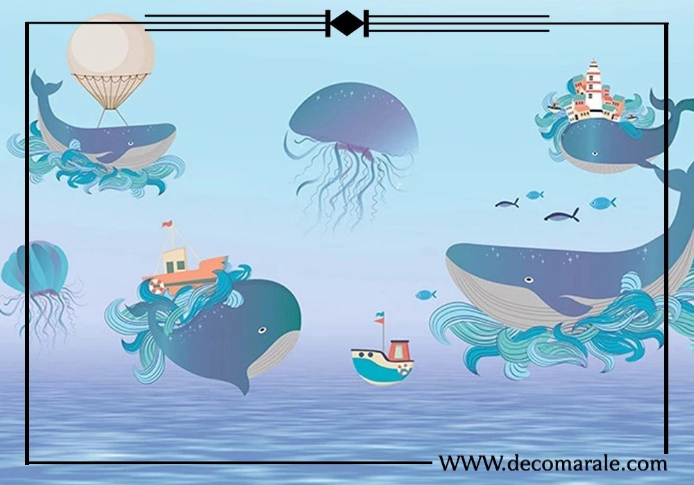 Sfondo panoramico balena