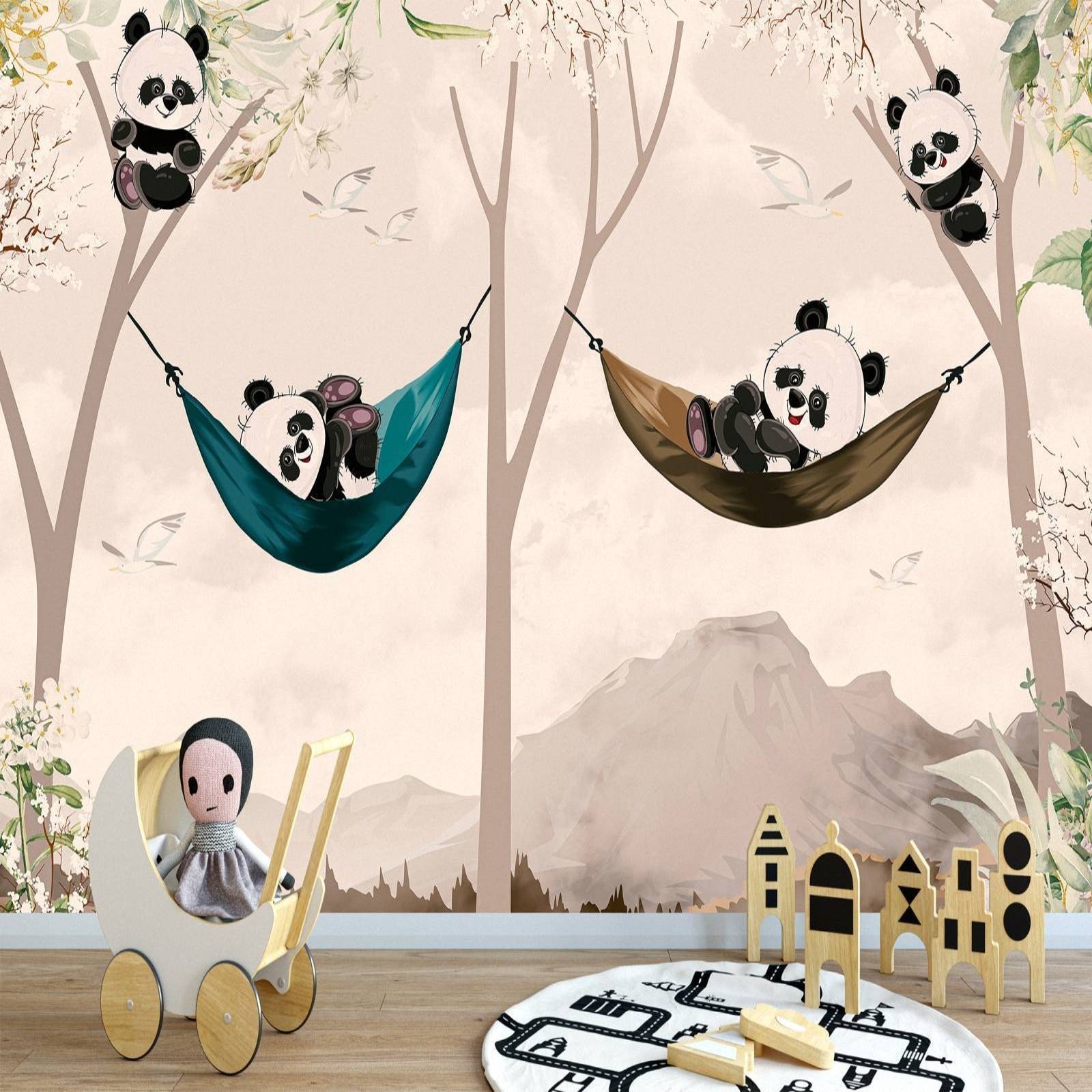 Sfondi animali <br/> Baby Panda e Amaca