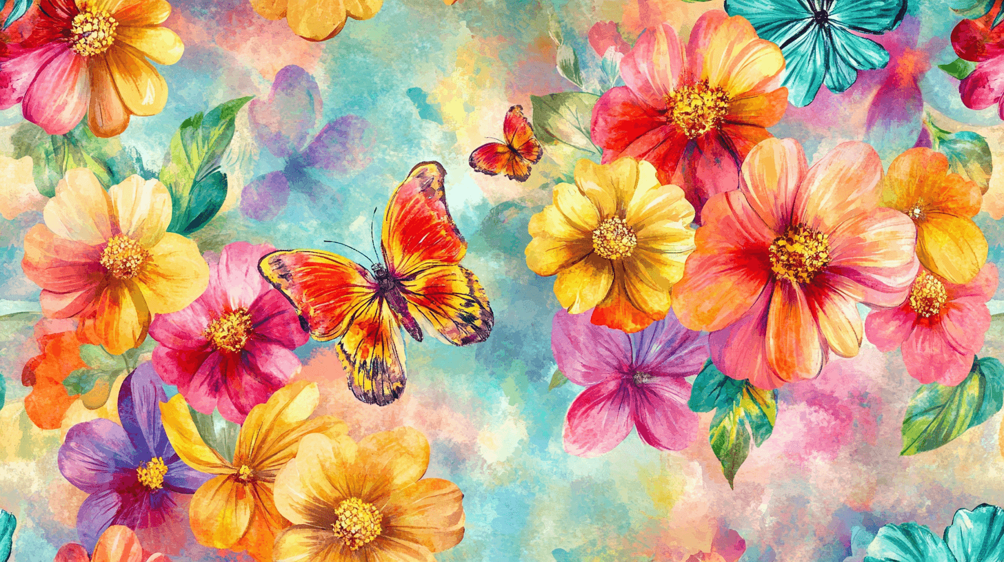 Papier Peint Fleur Et Oiseau Tropical