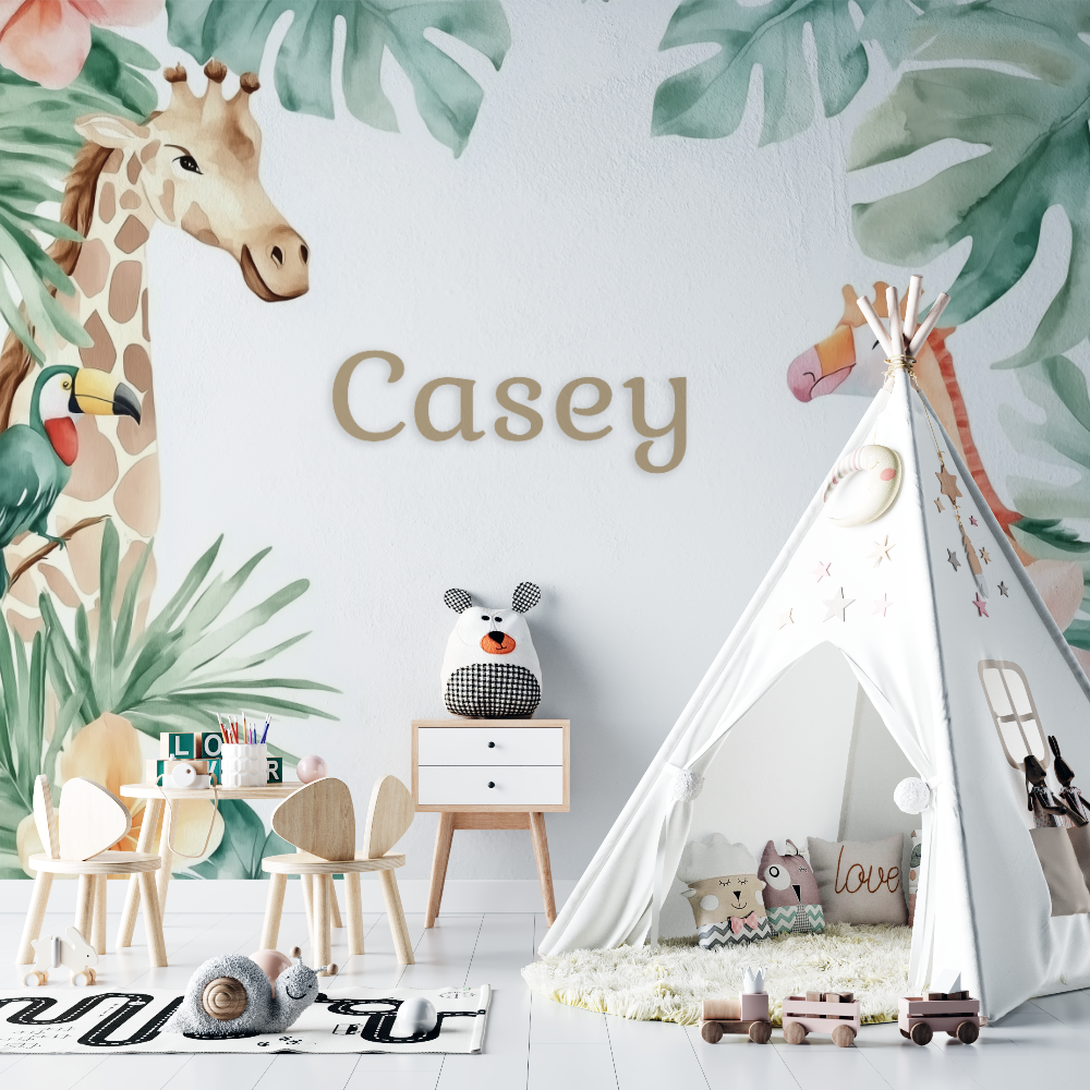Papier peint prenom sur mesure chambre bebe