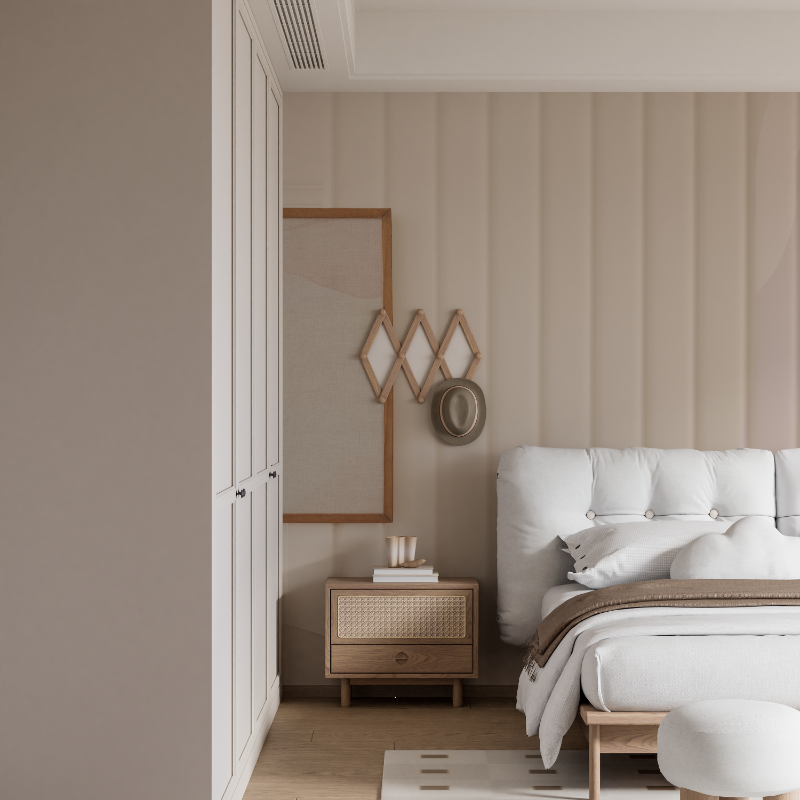 Papier peint trompe l_oeil cocooning mural