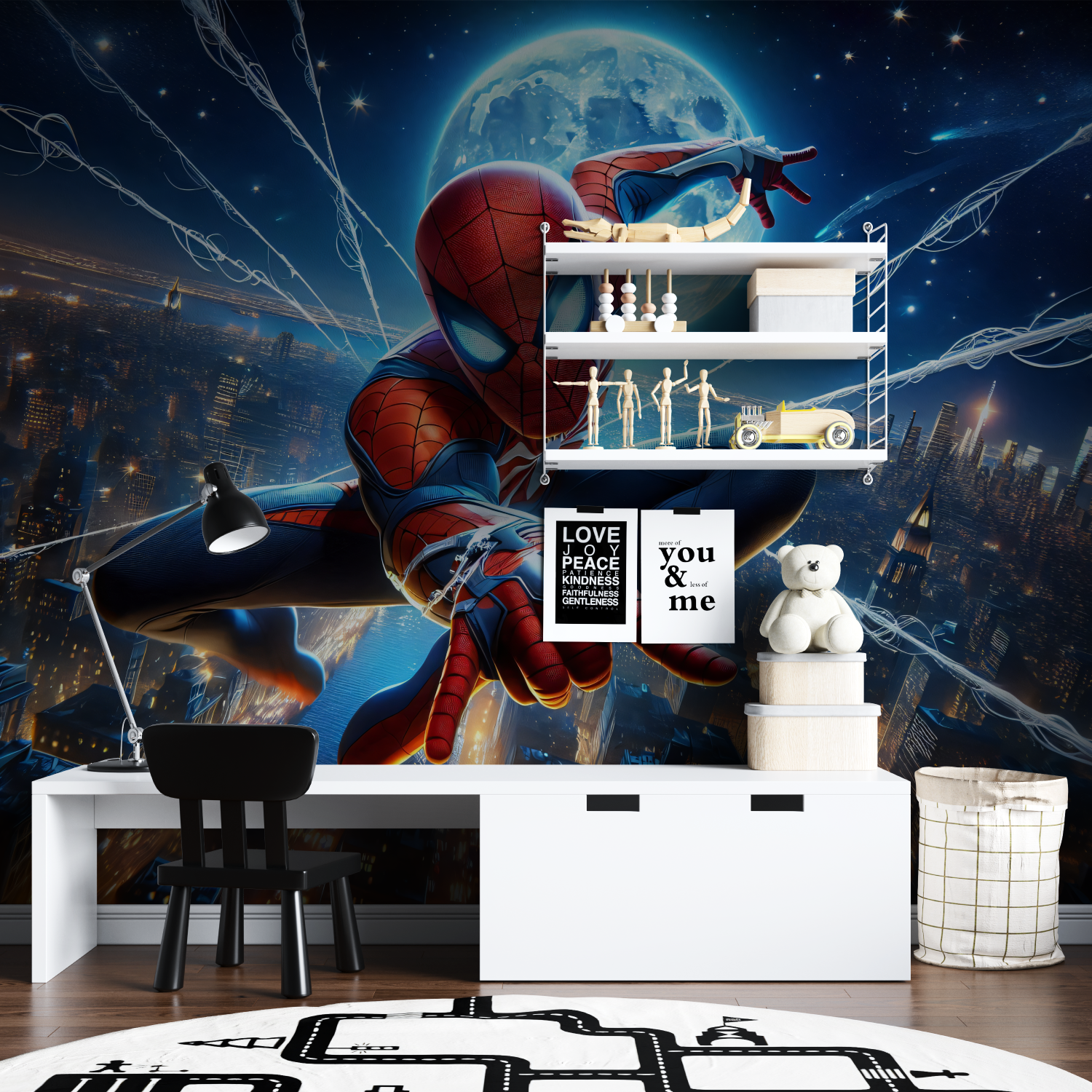 Papier Peint Spiderman Chambre Garçon - tapisserie garçon
