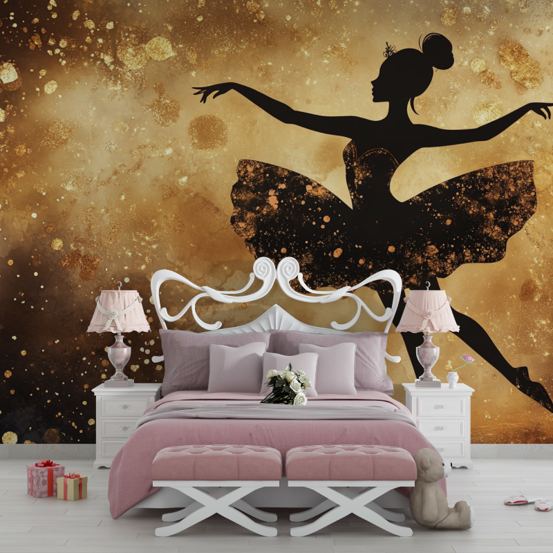 Papier peint princesse ballerine royale chambre filles