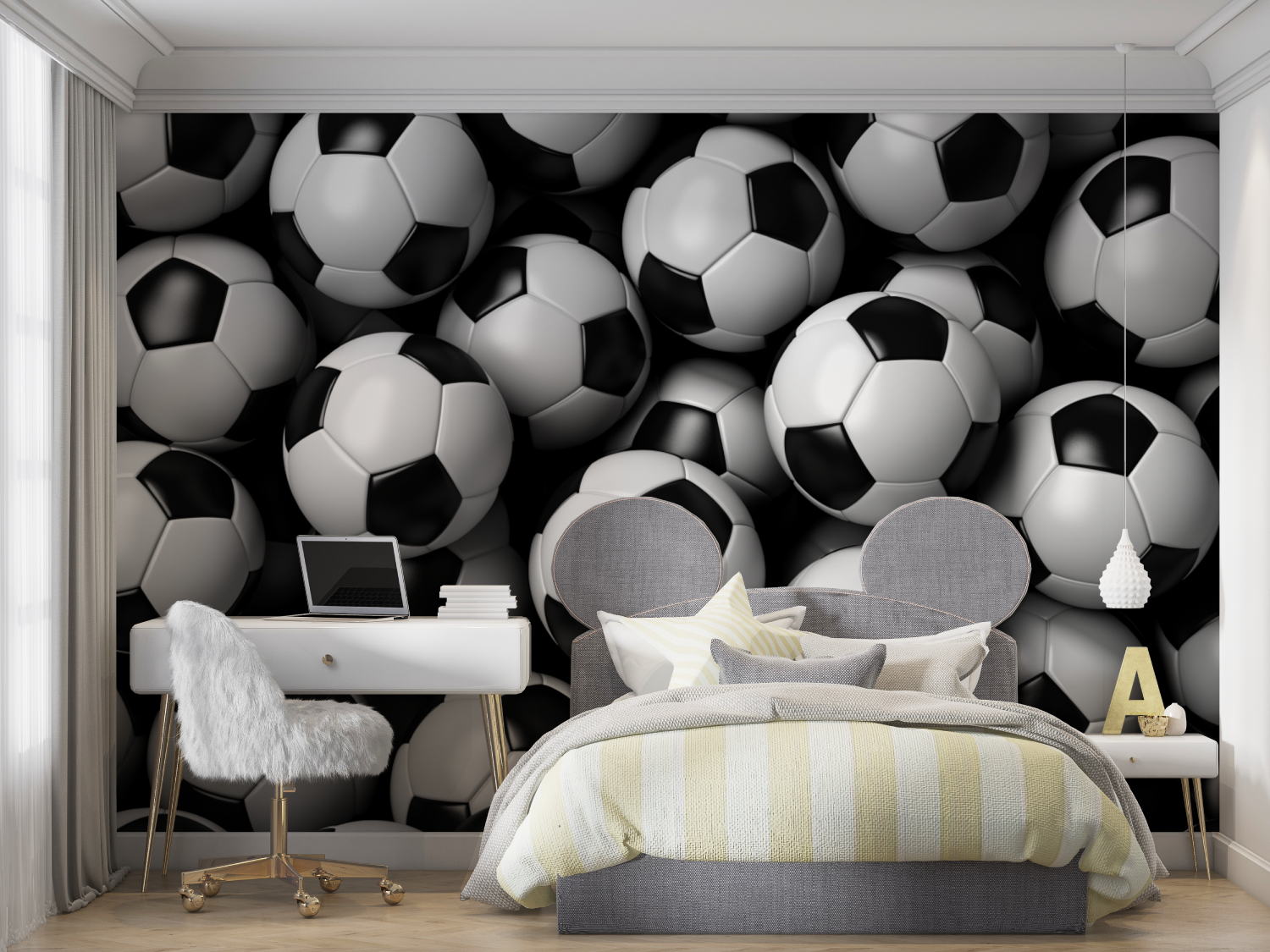 Papiers peint illusion ballon d...ot mur chambre panoramique