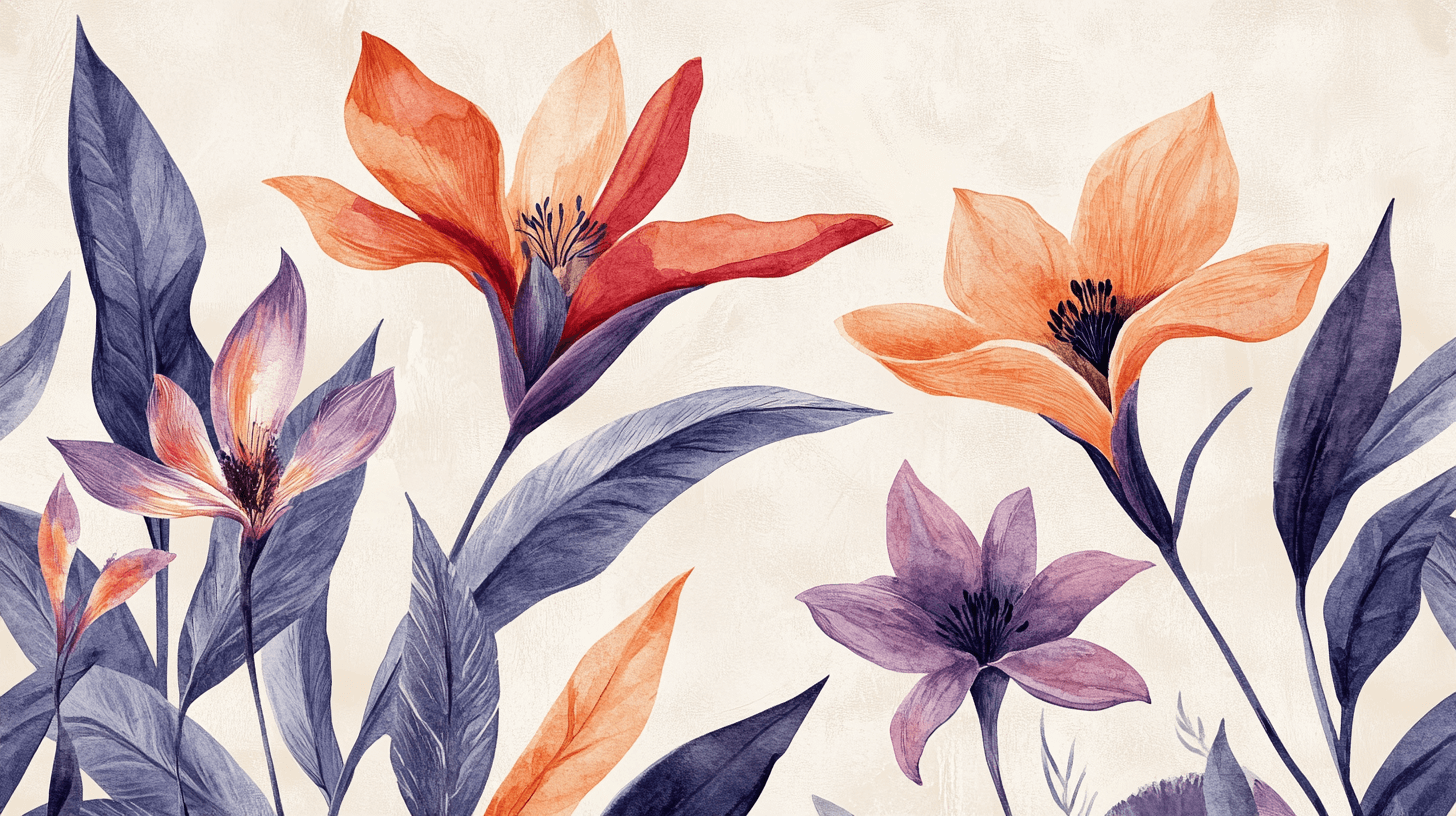 Papier Peint Fleur Du Paradis