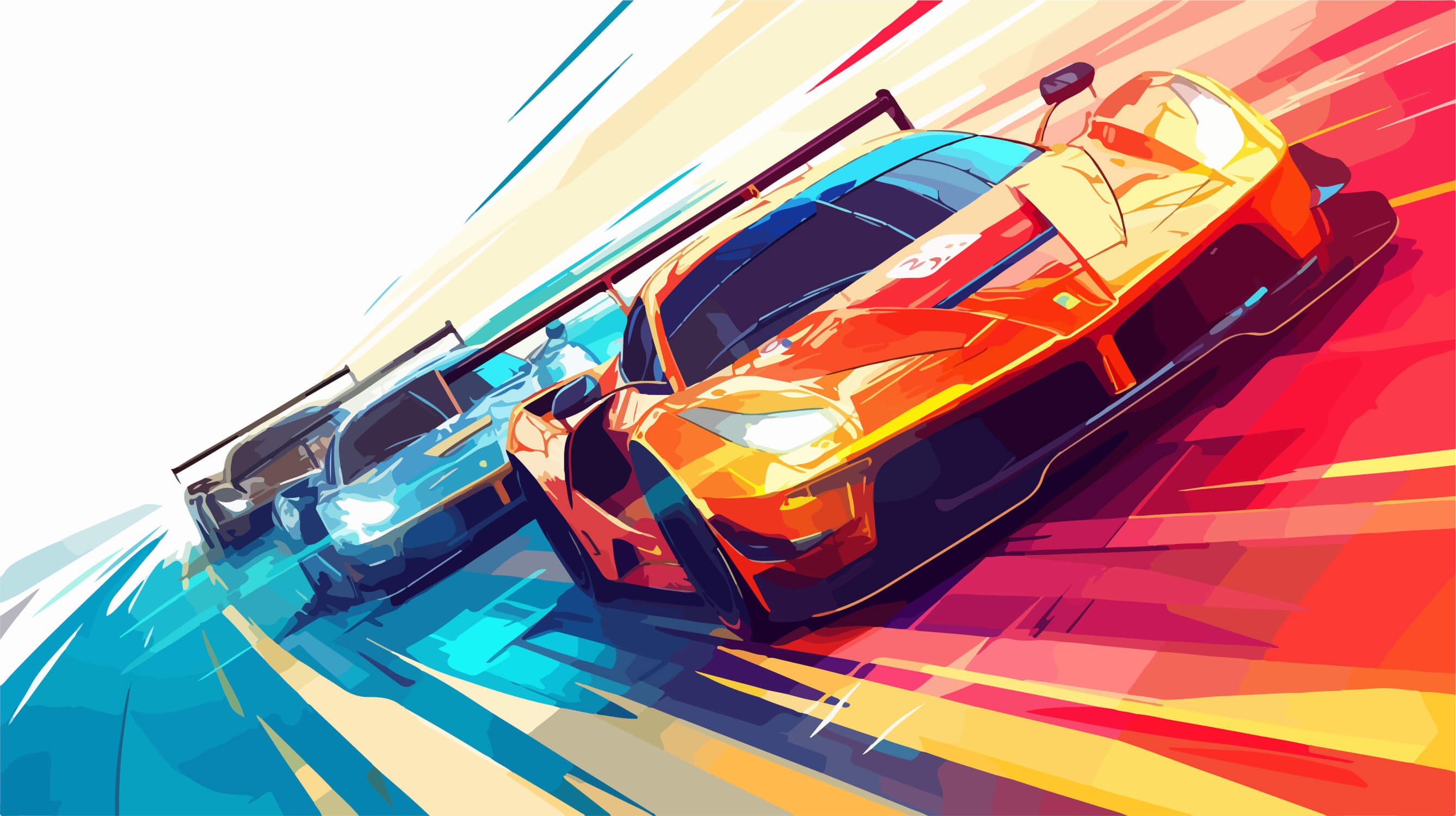 Papier Peint Avec Voiture De Course