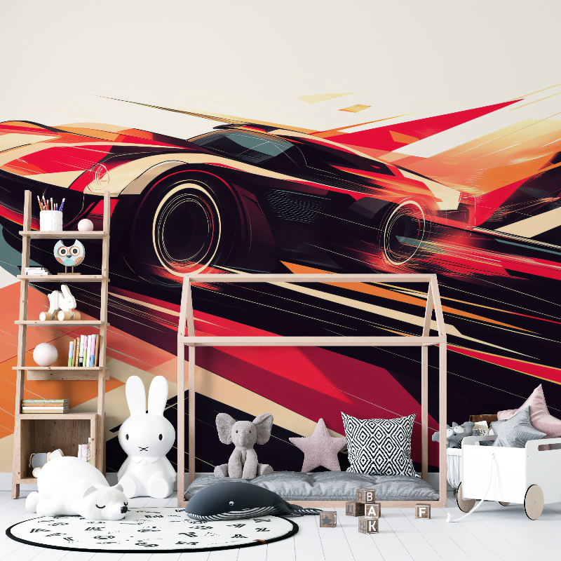 Papier peint voiture pour chambre ado 12