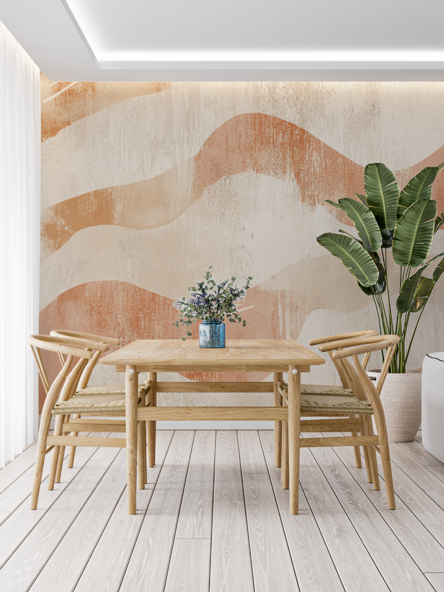 Papier peint terracotta et beig...dance panoramique tendance