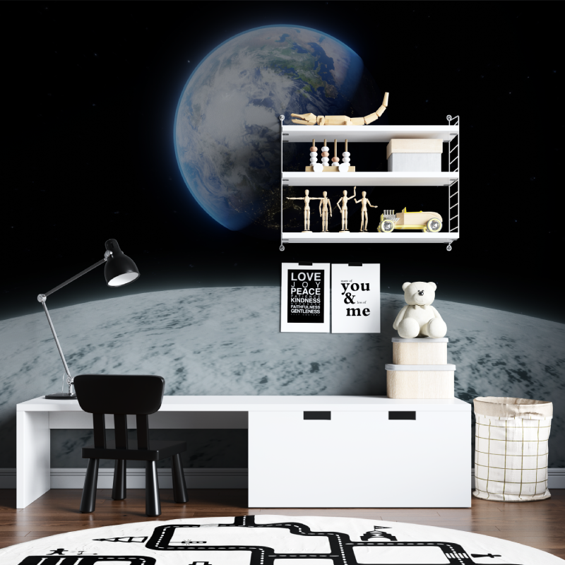 Papier peint theme lespace tapisserie chambre ados