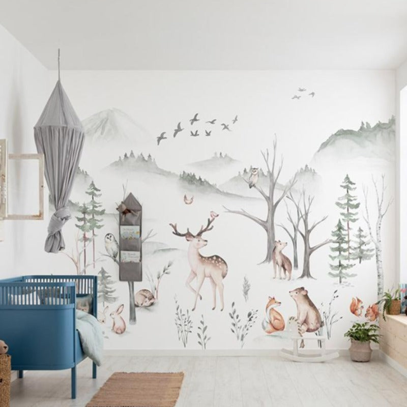 Sfondi animali <br/> Cervo e Foresta Bianca